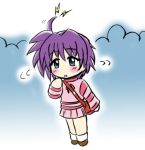  bag blue_eyes blush chibi denpa lowres lyrical_nanoha mahou_shoujo_lyrical_nanoha mahou_shoujo_lyrical_nanoha_strikers purple_hair short_hair skirt solo subaru_nakajima wakabayashi_makoto 