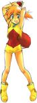  alternate_costume arms_behind_head artist_request backpack bag bare_shoulders boots green_eyes holding holding_poke_ball kasumi_(pokemon) kasumi_(pokemon_ag) lowres misty_(pokemon) open_mouth orange_hair poke_ball pokemon pokemon_(anime) shorts side_ponytail simple_background solo vest white_background 