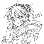  character_name citri headphones kagamine_len looking_at_viewer lowres male monochrome short_hair simple_background solo vocaloid white_background yuetsuki_(ash) 