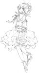  citri copyright_request dress monochrome simple_background solo white_background yuetsuki_(ash) 