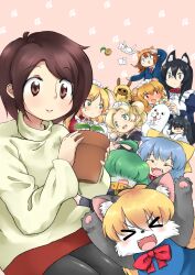  >_< <|>_<|> 6+girls :d ahoge akuma_gaoru anger_vein animal_collar animal_ears animal_hat animal_request bear beer_can black_eyes black_hair black_pantyhose blazer blonde_hair blue_dress blue_eyes blue_hair blush bow brown_eyes brown_hair can cat_hat character_request closed_eyes closed_mouth collar commentary_request copyright_request cream_pie_(nijiura_maids) croixsan dress dress_bow drink_can fang fangs flower_pot furry furry_female futaba_administrator futaba_channel green_eyes green_hair grey_fur hat holding holding_can holding_flower_pot husky_(nijiura_maids) inu-t jacket konton_(nijiura_maids) lemon_tea_(nijiura_maids) lion_ears lion_girl long_sleeves lowenbrau lowenbrau-san maid multiple_girls nijiura_maids open_mouth orange_hair os-tan pantyhose paw_print paw_print_background pink_background plant polar_bear potted_plant red_bow red_collar red_skirt short_hair simple_background skirt smile sweater tongue tongue_out white_fur white_sweater xd 