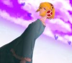  aegis alternate_costume android blonde_hair blue_eyes butterfly dress persona persona_3 short_hair solo 