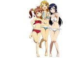  3girls aragaki_ayase bikini fang kousaka_kirino kurusu_kanako ore_no_imouto_ga_konna_ni_kawaii_wake_ga_nai swimsuit watanabe_keisuke white 