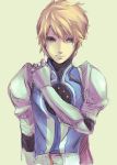  armor blonde_hair flynn_scifo male shiro_(reptil) short_hair simple_background solo standing surcoat tales_of_(series) tales_of_vesperia 