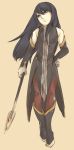  boots character_request cosplay crossdressinging detached_sleeves male polearm shiro_(reptil) simple_background solo spear standing tales_of_(series) tales_of_the_abyss tales_of_vesperia tear_grants tear_grants_(cosplay) weapon yuri_lowell 