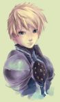  armor blonde_hair blue_eyes bust face flynn_scifo lips male shiro_(reptil) short_hair simple_background solo surcoat tales_of_(series) tales_of_vesperia 