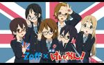  akiyama_mio black_eyes black_hair blonde_hair blue_eyes brown_eyes brown_hair duplicate glasses hirasawa_yui jpeg_artifacts k-on! k-on!_movie kotobuki_tsumugi long_hair manabe_nodoka multiple_girls nakano_azusa official_art promotional_art red-framed_glasses school_uniform semi-rimless_glasses short_hair tainaka_ritsu union_jack wallpaper wink 