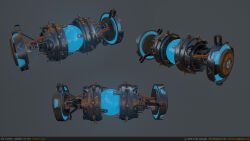  3d absurdres artist_name autodesk_3ds_max_(medium) commentary copyright_name email_address english_commentary english_text eve:_valkyrie eve_online explosive grey_background highres medium_name mine_(weapon) multiple_views neil_gowland no_humans object_focus official_art realistic science_fiction simple_background unreal_engine_(medium) weapon_focus web_address zbrush_(medium) 