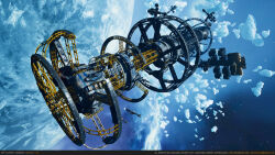  3d absurdres asteroid asteroid_field autodesk_3ds_max_(medium) blue_background blue_theme capital_ship_(eve_online) commentary english_commentary eve:_valkyrie eve_online glowing highres ice in_orbit nebula neil_gowland official_art outdoors outer_ring_excavations_(eve_online) planet realistic rock rorqual_(eve_online) scenery science_fiction space space_station spacecraft star_(sky) starry_sky_background thrusters unreal_engine_(medium) zbrush_(medium) 