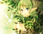 fairy green_hair hairband instrument nintendo ocarina ocarina_of_time pointy_ears ruru saria smile the_legend_of_zelda 