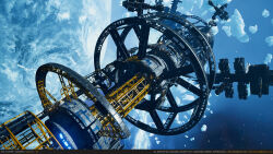  3d absurdres asteroid asteroid_field autodesk_3ds_max_(medium) blue_background blue_theme capital_ship_(eve_online) commentary english_commentary eve:_valkyrie eve_online glowing highres ice in_orbit neil_gowland official_art outdoors outer_ring_excavations_(eve_online) planet realistic rock rorqual_(eve_online) scenery science_fiction space space_station spacecraft star_(sky) starry_sky_background thrusters unreal_engine_(medium) zbrush_(medium) 