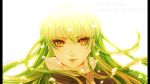  c.c. code_geass green_hair highres lips long_hair motako_(motamota) pillarboxed solo yellow_eyes 