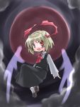  blonde_hair darkness ex-rumia kugelschreiber red_eyes ribbon rumia sitting smile solo touhou wings youkai 