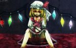  blood blood_on_face flandre_scarlet hat highres hong_meiling litlicha red_eyes red_hair redhead touhou wings 