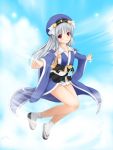  copyright_request hat highres long_hair red_eyes silver_hair solo tenyoshi_(briansept) 