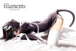  ar_tonelico_iii bandage bandages black_hair filament gust highres meth_(artist) tail thigh-highs thighhighs 