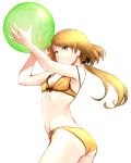  beachball bikini blonde_hair long_hair original swimsuit touko_(imokennpioishii) yellow_eyes 