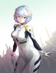  ayanami_rei blue_hair kws neon_genesis_evangelion plugsuit red_eyes short_hair solo 