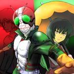  crossover kamen_rider kamen_rider_v3 kazami_shiro kazami_yuuka touhou 