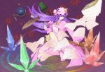  book bow crystal feathers globe hair_bow hair_ribbon hat inkwell lamp long_hair magic_circle paper patchouli_knowledge purple_eyes purple_hair ribbon solo touhou violet_eyes 