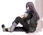  black_eyes black_hair bracelet dog jewelry long_hair male na_s puppy repede sitting tales_of_(series) tales_of_vesperia yuri_lowell 