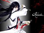  black_eyes blood d.gray-man hair kanda_yuu long sword weapon white_shirt 