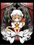  bow flandre_scarlet hat highres red_eyes solo sutagu touhou wings 