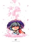  ^_^ cherry_blossoms chibi closed_eyes eyes_closed okome_(kome_kuma) revised revision smile solo tatara_kogasa touhou 