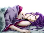  japanese_clothes kamui_gakupo kimono lying male purple_hair sleeping solo very_long_hair vocaloid 