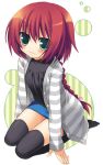  darker_than_black sazaki_ichiri single_braid striped suou_pavlichenko thigh-highs thighhighs zettai_ryouiki 