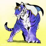  cape mamemo_(daifuku_mame) no_humans solo superhero tiger tiger_&amp;_bunny wild_tiger 