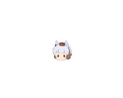  1girl animal_ears blunt_bangs blush brown_hat chibi chibi_only commentary_request dated_commentary gold_ship_(umamusume) gomashio_(goma_feet) hat head_only horse_ears horse_girl negative_space no_mouth short_hair simple_background solo umamusume white_background white_hair |_| 