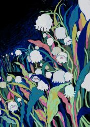  absurdres black_sky commentary cropped dark flower flower_focus grass highres lululu0111 night no_humans plant scenery sky touhou white_flower 