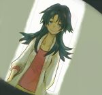  adult alternate_hairstyle blue_eyes blue_hair blush crystal_(pokemon) dutch_angle hair_down labcoat long_hair pokemon pokemon_(game) pokemon_gsc pokemon_special smile solo yusumi0913 