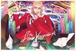 alternate_hairstyle barnaby_brooks_jr blonde_hair card crossed_legs dog_yasiki85 formal glasses hair_slicked_back jewelry las_vegas legs_crossed male money playing_card poker_chips ring sitting solo suit tiger_&amp;_bunny 
