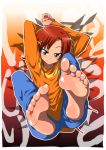  barefoot bootyan feet hino_akane pov_feet precure red_eyes red_hair redhead short_hair smile smile_precure! soles solo toes 