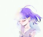  bishoujo_senshi_sailor_moon blush bust closed_eyes eyes_closed purple_hair sailor_saturn solo tomoe_hotaru transformation u-ni wind_lift 