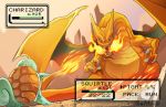  charizard claws epic error fire health_bar no_humans pokemon pokemon_(game) shell squirtle watermark wings 