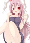  :d animal_ears breasts bunny_ears chimunge long_hair open_mouth purple_hair rabbit_ears red_eyes reisen_udongein_inaba smile solo touhou 