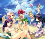  2012 6+girls applejack ass balloon beach bikini black_hair blonde_hair bloomers blue_eyes blue_hair blush book bracelet breasts cleavage cloud clouds cowboy_hat cutie_mark embarrassed eyewear female fluttershy freckles friendship_is_magic frilled_bikini frills front-tie_top green_eyes green_hair hair hat highres horn human jewelry large_breasts long_hair looking_at_viewer male midair multi-colored_hair multiple_girls my_little_pony my_little_pony_friendship_is_magic nail_polish navel o-ring_bottom open_mouth orange_hair panties personification pink_hair pinkie_pie) ponytail purple_eyes purple_hair rainbow_dash rainbow_hair rarity red_hair redhead sand sea seaside seiza shiny shiny_skin shirt short_hair sitting skimpy smile soukitsubasa spike_(my_little_pony) standing_on_one_leg sunglasses sunglasses_on_head swim_trunks swimsuit tongue towel tree tubetop twilight_sparkle underboob underwear violet_eyes water wings wood young 