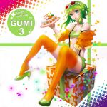  :o breasts cake food goggles goggles_on_head green_eyes green_hair gumi happy_birthday headphones headset high_heels jacket kinko legs long_legs megpoid_(vocaloid3) midriff orange_legwear shiny shiny_skin shoe_dangle shoes short_hair shorts solo sports_bra spread_legs suspenders taut_shirt thigh-highs thighhighs thighs under_boob underboob vocaloid 