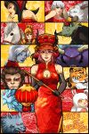  4girls 6+boys alistar alternate_costume anivia annotated armor betrayal-and-wisdom bird blue_eyes boar breasts bristle cassiopeia_du_couteau character_request china_dress chinese_clothes chinese_new_year chinese_zodiac cleavage cleavage_cutout closed_eyes dragon eastern_dragon elbow_gloves finger_to_mouth gloves glowing glowing_eyes grey_hair grey_skin hat helmet highres horn horse lantern league_of_legends lipstick long_hair makeup minotaur monkey multiple_boys multiple_girls nail_polish new_year nose_ring paneled_background paper_lantern rabbit_costume rat red_eyes red_hair redhead sejuani short_hair shyvana smile soraka teemo tiger twitch udyr warwick white_eyes wukong xin_zhao 