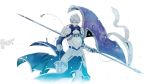  armor fate/prototype petals saber short_hair sword weapon white_hair 