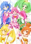  aoki_reika cure_beauty cure_happy cure_march cure_peace cure_sunny haruhiko_pearl highres hino_akane hoshizora_miyuki kise_yayoi magical_girl midorikawa_nao multiple_girls precure smile_precure! 