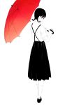  highres original sawasawa short_twintails skirt solo spot_color twintails umbrella 