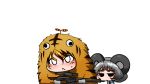  :&lt; animal_costume animal_ears blush camouflage capelet grey_hair gun mouse_ears multiple_girls nazrin rifle short_hair sniper_rifle sweatdrop tiger_costume tiger_print tora_(trampjing) toramaru_shou touhou weapon 