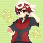  bad_id black_hair blush child fingerless_gloves gloves hat male nicole_(usako) pokemon pokemon_special red_eyes ruby_(pokemon) short_hair smile solo star usako_(26) 