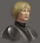  armor blonde_hair bust clare_(claymore) claymore lips nightblue-art nose pauldrons realistic short_hair solo 