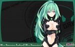  cleavage green_hair green_heart hyperdimension_neptunia tsunako vert violet_eyes 