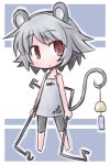  animal_ears chibi flat_chest grey_hair kugelschreiber mouse_ears mouse_tail nazrin red_eyes short_hair solo tail touhou wind_chime 